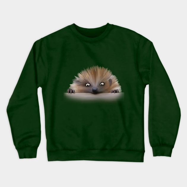 hedgehog Crewneck Sweatshirt by Lins-penseeltje